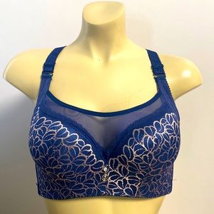Gold/Navy Lace Bra